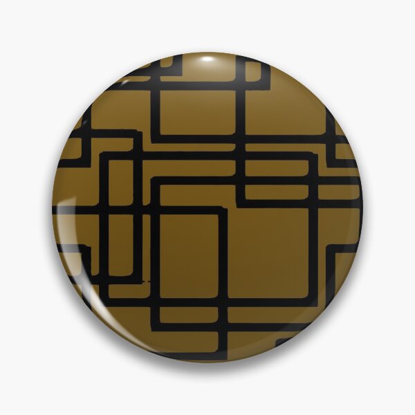 Item preview, Retro Modern Black Rectangles On Meerkat Brown designed and sold by taiche.