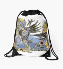 crowshe tree Drawstring Bag
