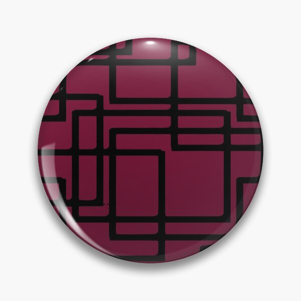 Item preview, Retro Modern Black Rectangles On Fucshia Rose designed and sold by taiche.