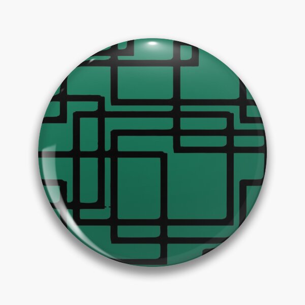 Item preview, Retro Modern Black Rectangles On Deep Aquamarine designed and sold by taiche.