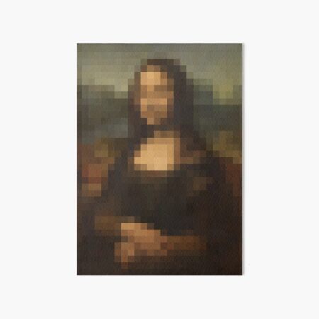 Mona Lisa Pixel Art Grid