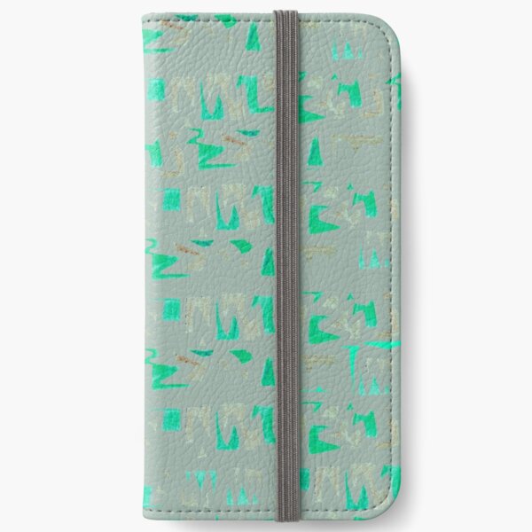 Primitive symbols grey and green iPhone Wallet