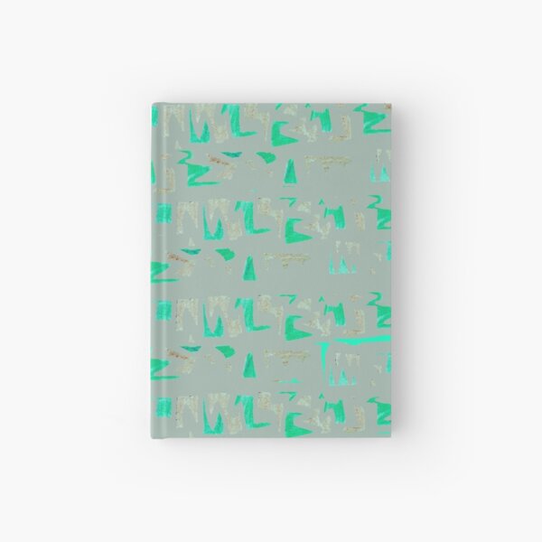 Primitive symbols grey and green Hardcover Journal