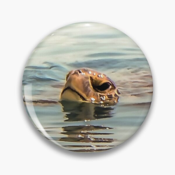 Item preview, Head Above Water Turtle Ocean Wildlife Art designed and sold by taiche.