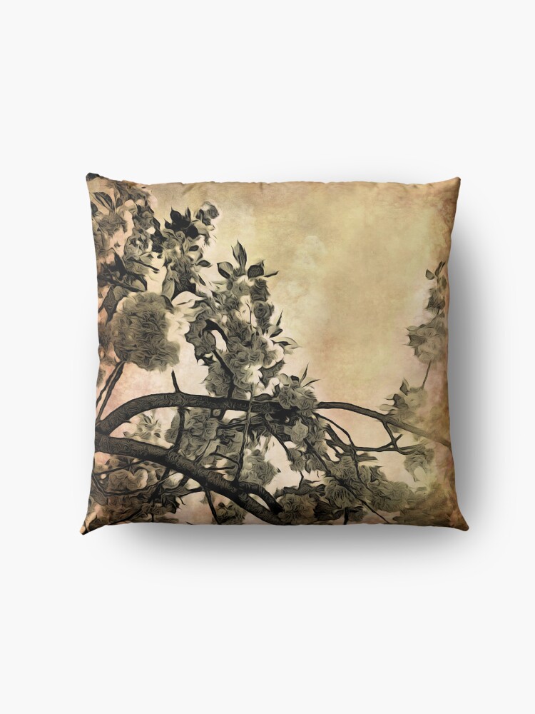 Alternate view of Brushed Cherry Blossoms - Flower Lovers Gift Floor Pillow