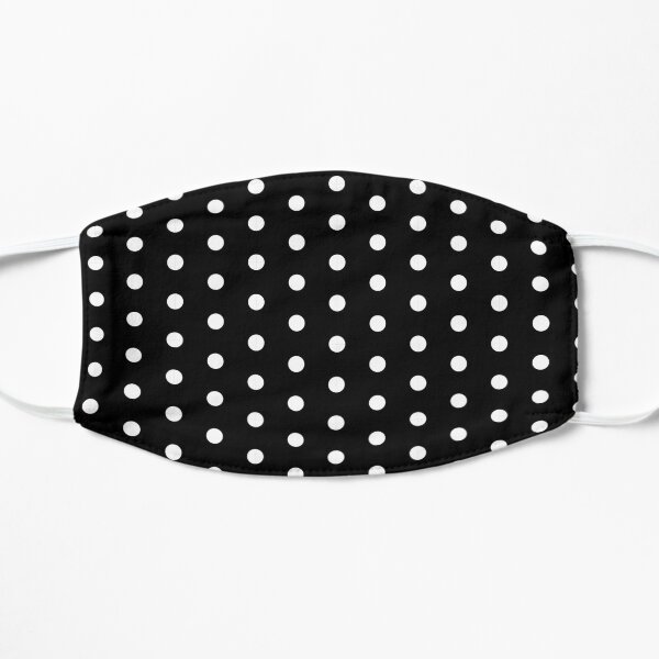 White Polka Dots on Black Mask