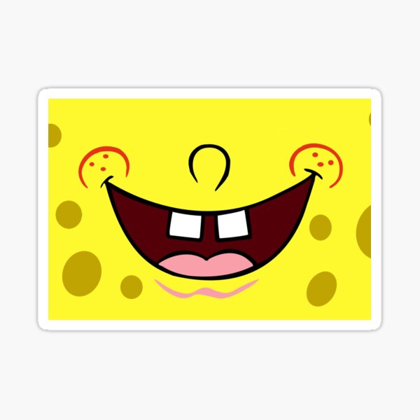 Spongebob funny face Sticker for Sale by stickers--Hakim