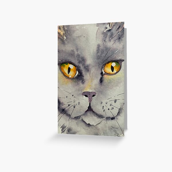 Cat Eyes Greeting Cards For Sale Redbubble