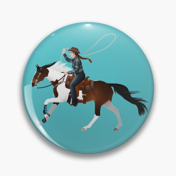 Artikelvorschau, Braunes Pinto-Roping-Pferd - Equine Rampaige entworfen und verkauft von equinerampaige.