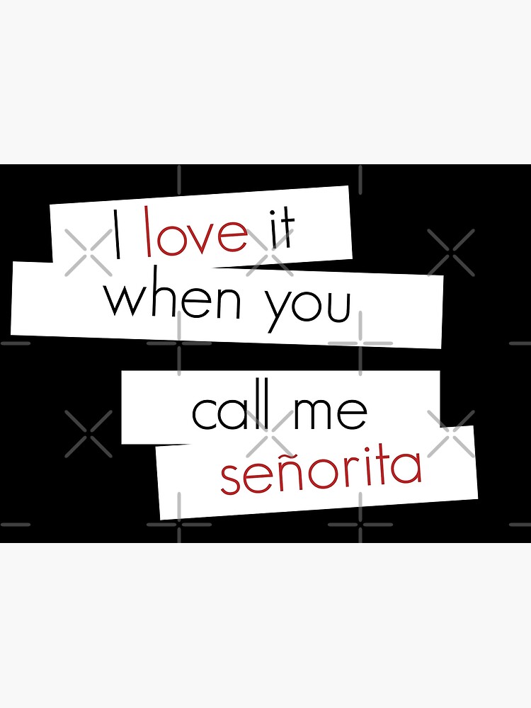 Senorita Lyrics Senorita Album Cover I Love It When You Call Me