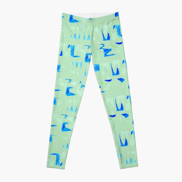 Primitive Symbole Minze und Blau Leggings