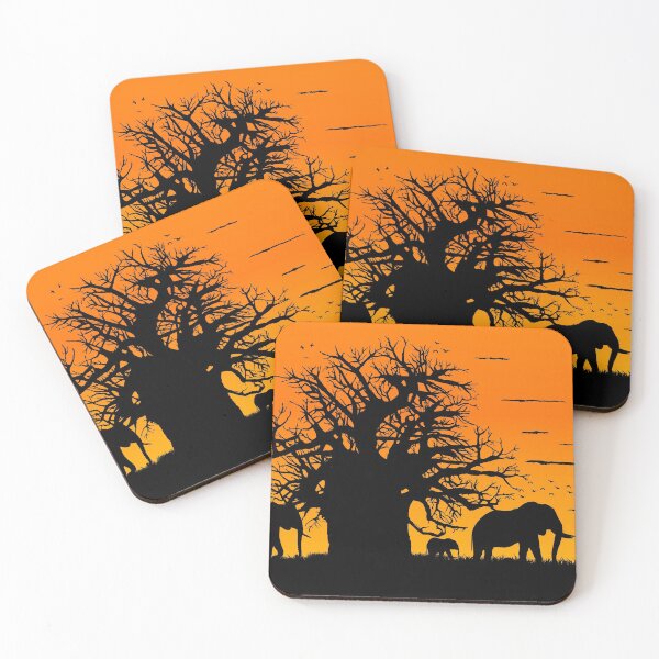 Item preview, african elephant sunset  designed and sold by johnnyssandart.
