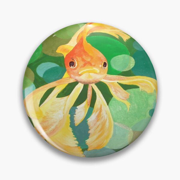 Item preview, Fantail Goldfish With Green Bubbles Vector designed and sold by taiche.