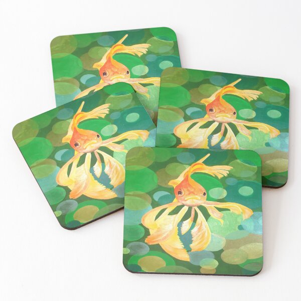 Item preview, Fantail Goldfish With Green Bubbles Vector designed and sold by taiche.