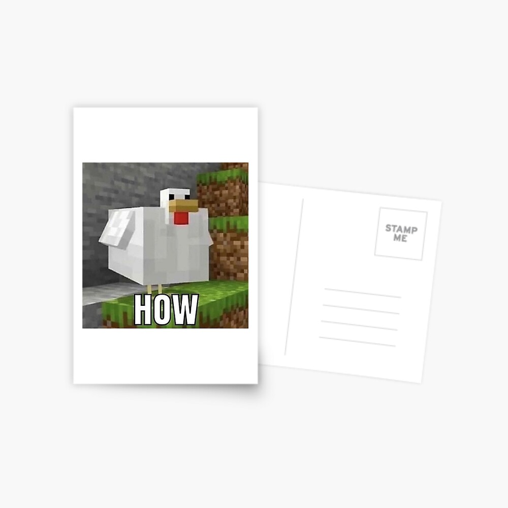 "minecraft meme" Postcard by Poniamy | Redbubble