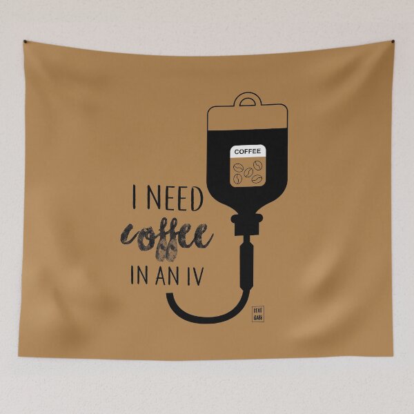 Item preview, I need coffee in an iv designed and sold by fanartbygabi | Gabi Veiga.