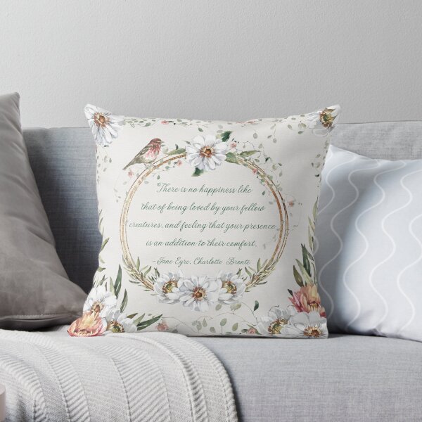 Jane Eyre - Charlotte Brontë Throw Pillow