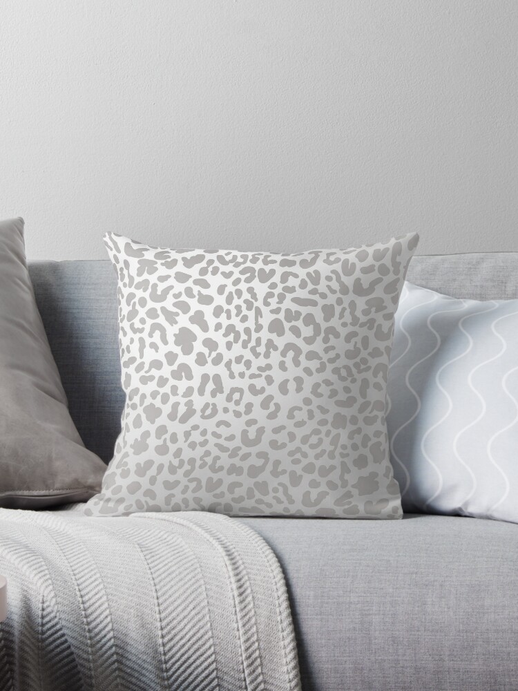 silver leopard print cushions