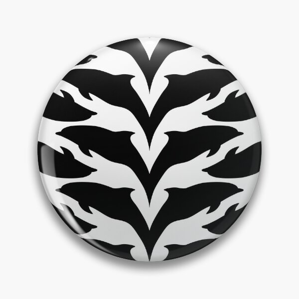 Item preview, Black and White Dolphin Pattern designed and sold by TMBTM.