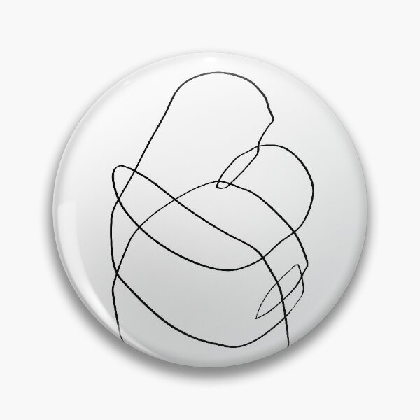 Item preview, Abstract Lovers Hug - One Line Art designed and sold by TheRedFinch.