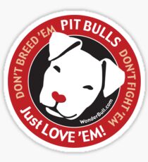 Pit Bulls: Just Love 'em! Sticker