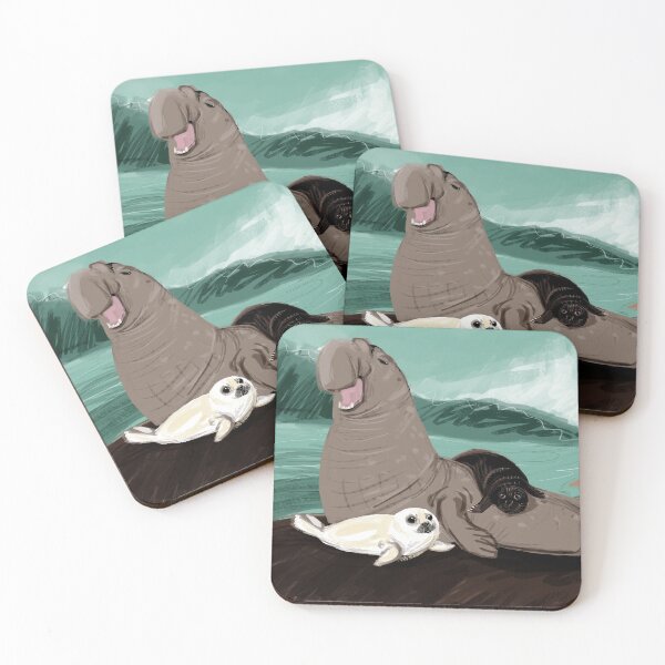Item preview, Elephant seal with a white seal designed and sold by belettelepink.