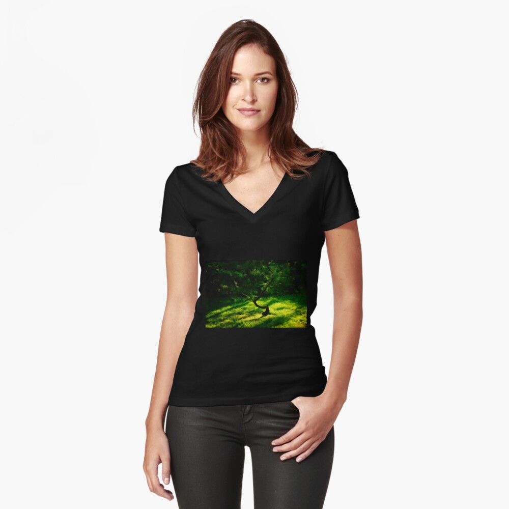 Item preview, Fitted V-Neck T-Shirt designed and sold by Mallorn.