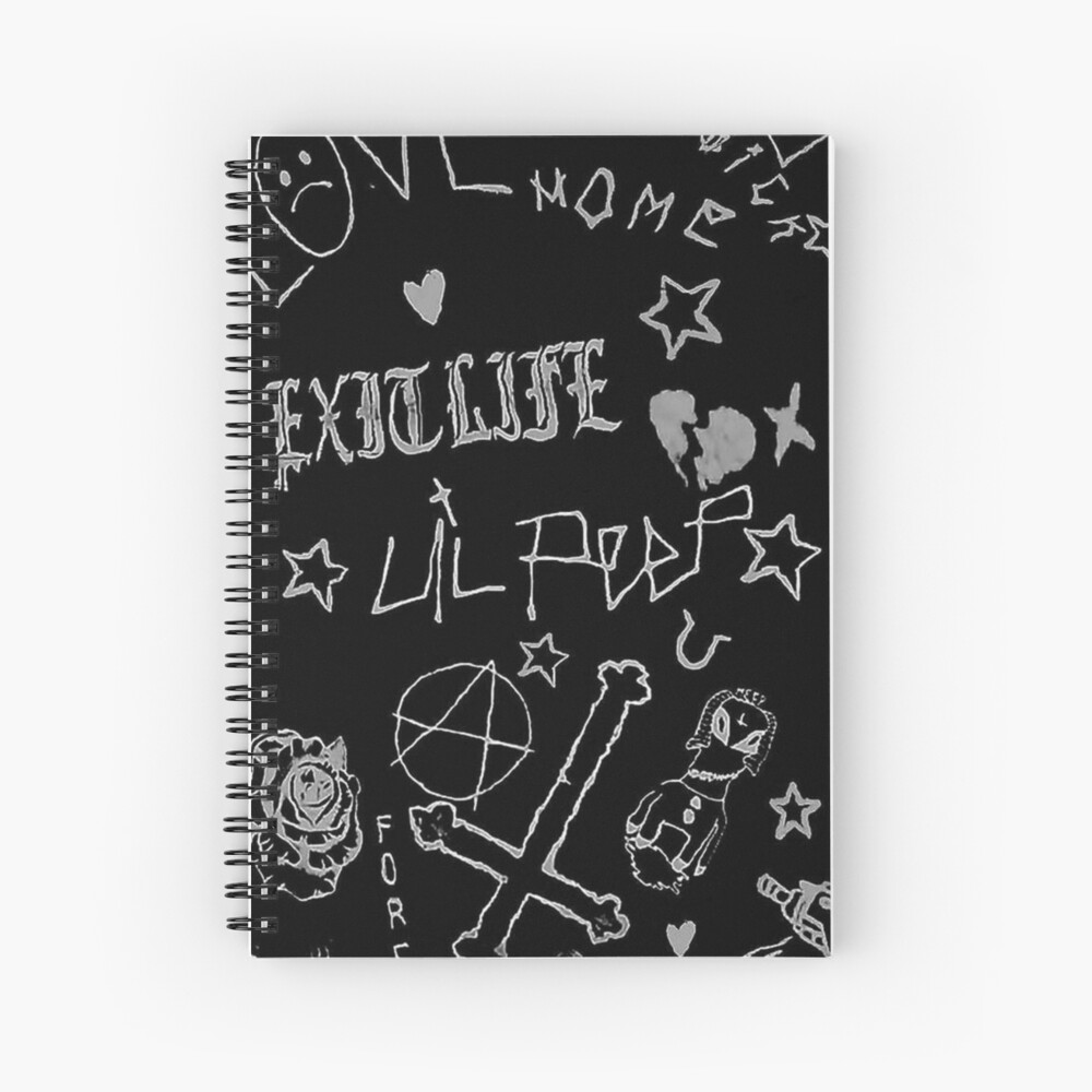 Lil Peep Tattoo Pack Compilation Design #2 Spiral Notebook