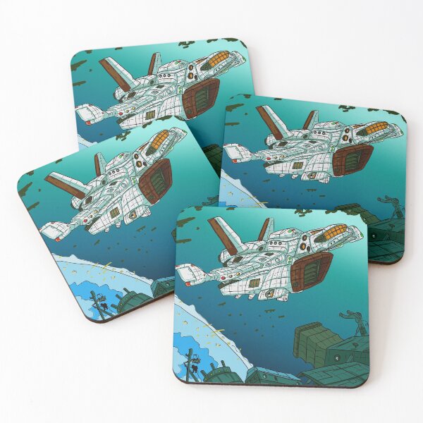 Item preview, star ship and orbital space station. fleet wars with a earth like planet. sci fi illustration. designed and sold by JJadx.