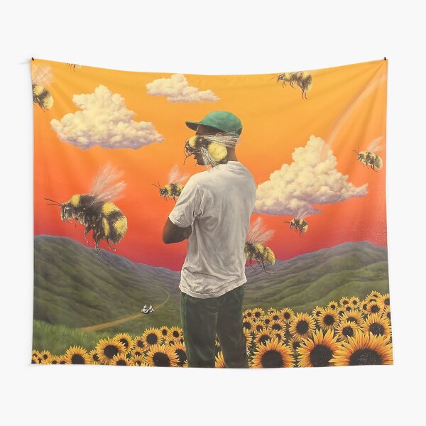 flower bee boy Tapestry