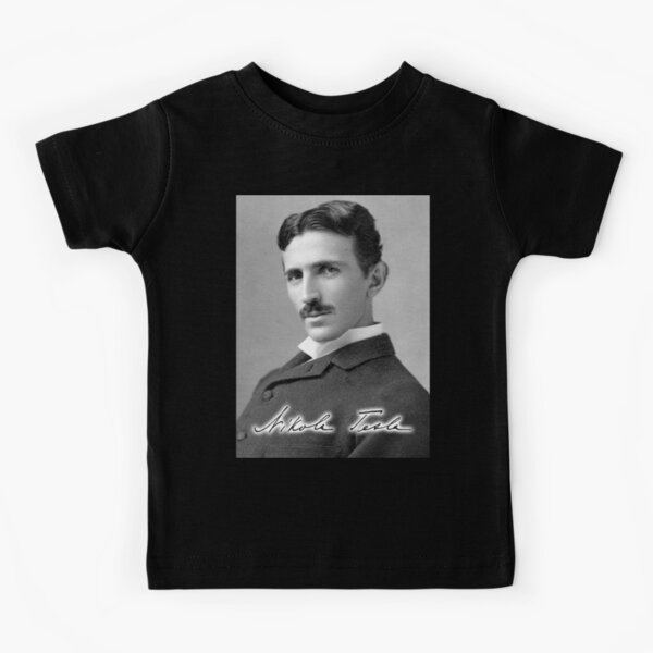TESLA. Nikola Tesla. Genius, Electric, Electricity, AC. Kids T-Shirt