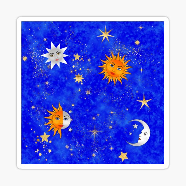 Vintage Celestial Design Sticker