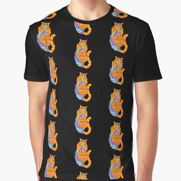 Galaxy Infinity Ice Cream Cat Graphic T-Shirt