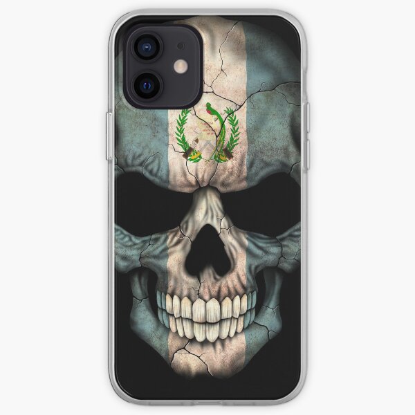 Cráneo de bandera guatemalteca Funda blanda para iPhone