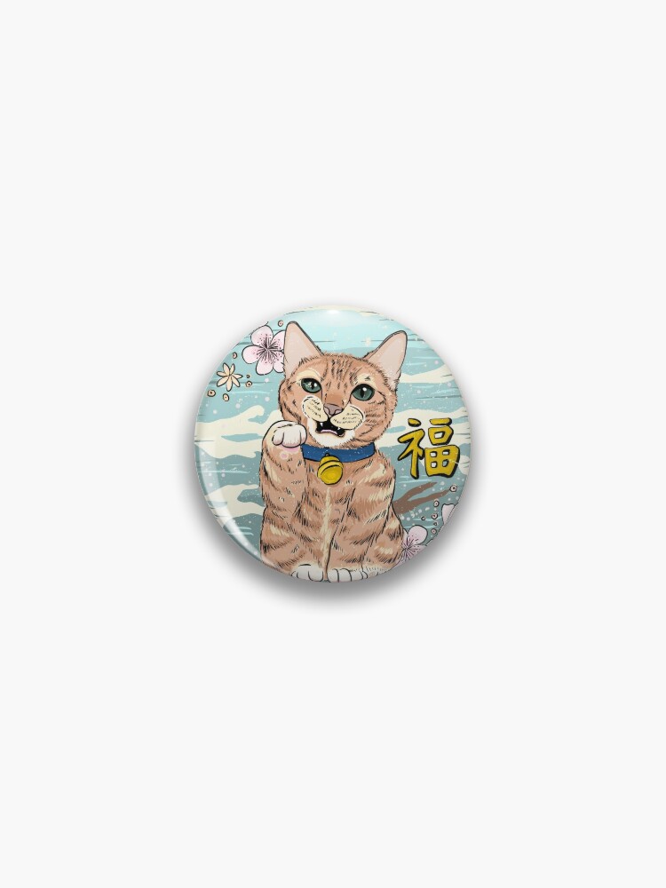 lucky cat pin