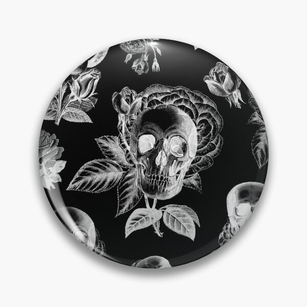 Item preview, Skulls 'n' Roses Monochrome designed and sold by grinningskull.