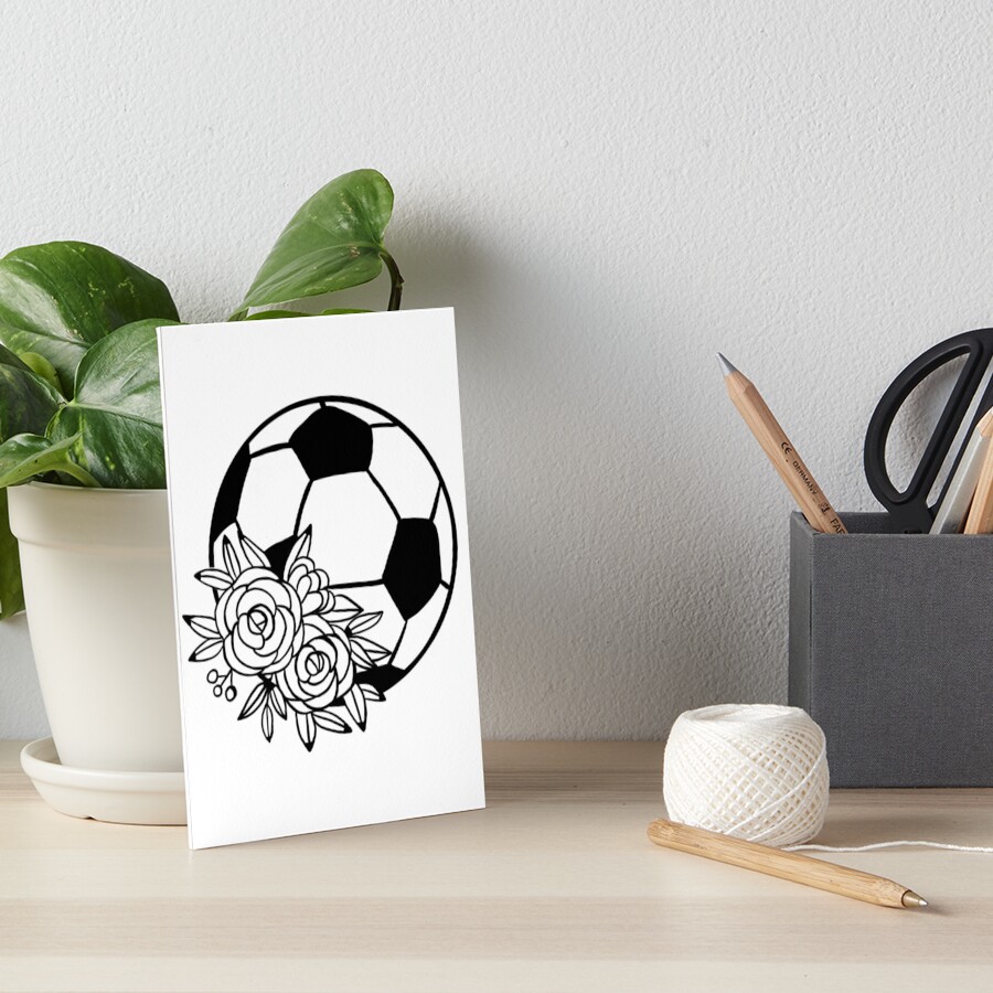 "Soccer ball with flowers" Art Board Print by SydneySells | Redbubble