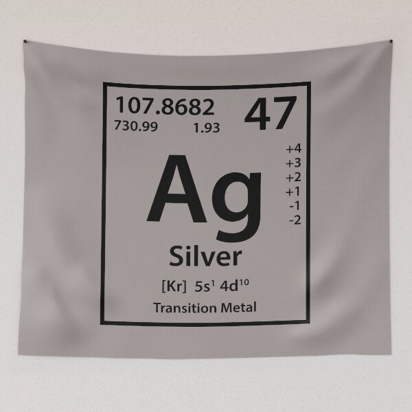 Item preview, Silver Element (black) designed and sold by MerchPublic Studio.