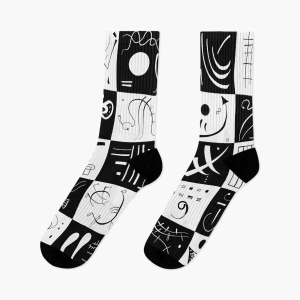 Item preview, Kandinsky - Black and White Pattern - Abstract Art designed and sold by ShaMiLaB.