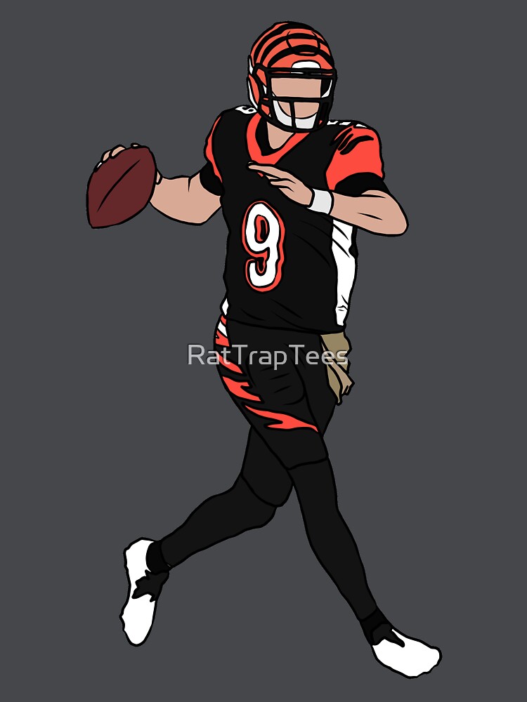 jorge_lebeau Cincinnati Bengal Joe Burrow, in Cartoon Quarterback in Superbowl Kids T-Shirt