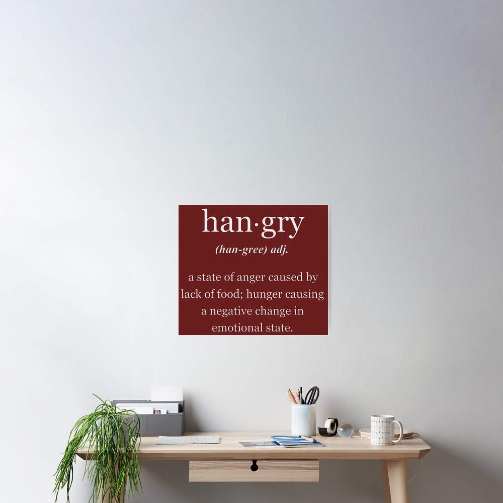 "Hangry Definition Gifts Hungry and Angry People Funny Gift Ideas for