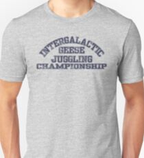 Camiseta unisex Campeonato de malabarismo de gansos intergalácticos
