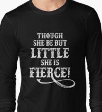 Shakespeare Zitat Typografie - obwohl sie ... Langarmshirt