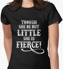 Shakespeare Quote Typography - Though She Be ... Women's Fitted T-Shirt
