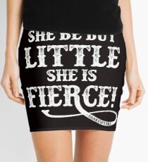 Shakespeare Quote Typography - Though She Be ... Mini Skirt