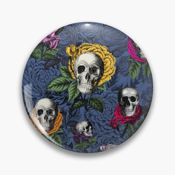 Item preview, Skulls 'N' Roses Blue designed and sold by grinningskull.