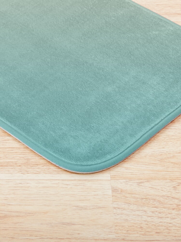 "Light Yellow and Light Cyan Green Blue Aqua Gradient Ombré" Bath Mat