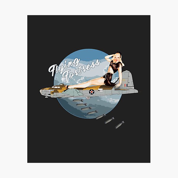 Pin-up WWII B-17 Bombs Air Force Vintage Photographic Print