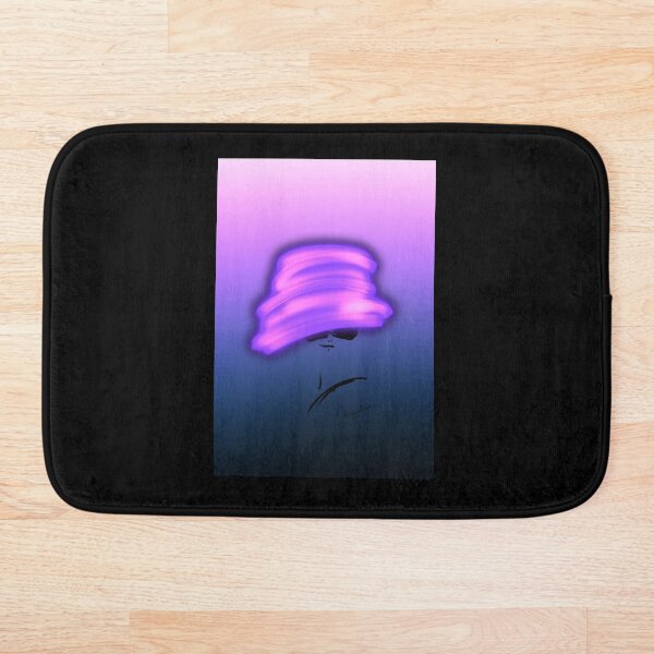 Item preview, Fashion illustration of model in pink hat, pink to blue background  designed and sold by PetaJaneDesigns.