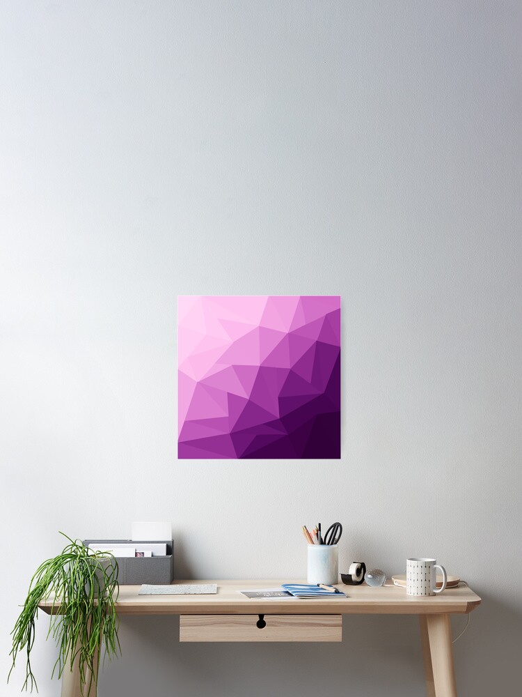 Thumbnail 2 of 3, Poster, Pink Triangle Gradient Design designed and sold by leannarpfeffer.